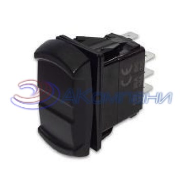 SF50713-6-4P-BWBW Переключатель типа Carling, 12-24В ON-OFF с белой подсветкой 4 контакта