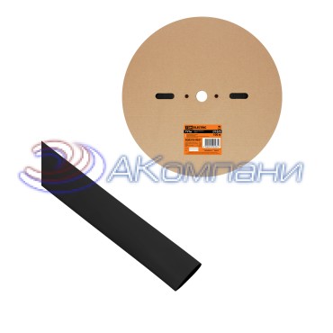 Термоусаживаемая трубка ТУТнг 40/20 черная (50 м/ролл) SQ0518-0098