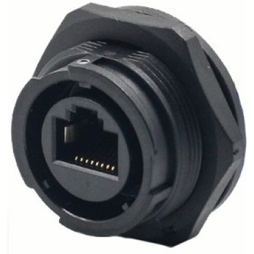 Блочная розетка 45 контактов крепление гайкой снаружи SY2515/SRJ45B-C