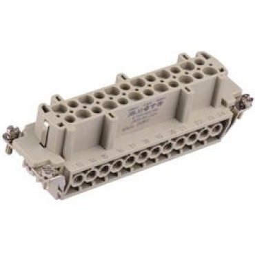 T2040242201-000, Разъем HDC, "мама", HE, PIN: 24, 24+PE, размер 8, 16А, 500В, 104x27мм