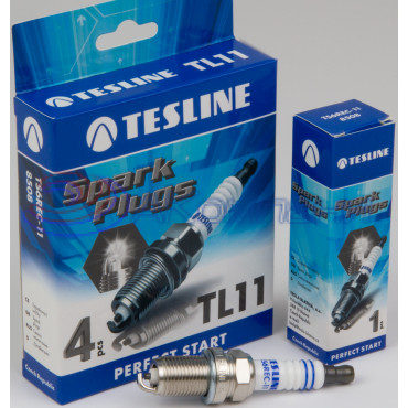 Свечи зажигания TESLINE TL11 для автомобилей LADA 110/Granta/Kalina/Priora двиг. 16V инжектор. (TS6REC-11) комплект 4 шт.
