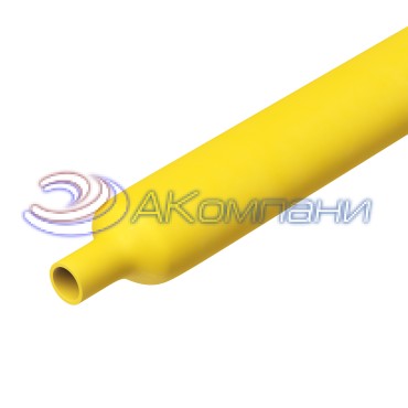 Безгалогеновая термоусаживаемая самозатухающая трубка в рулоне 9,5/4,7 мм желтый