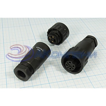 Кабельная розетка 4 контакта WA22K4ZE2-CE-8MM