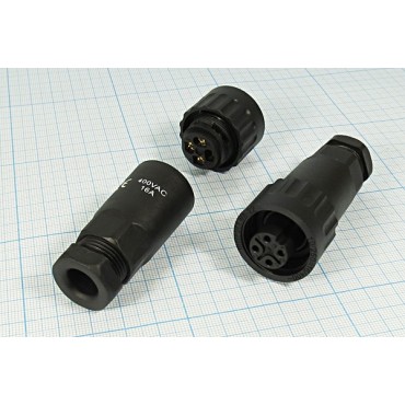 Кабельная розетка 4 контакта WA22K4ZE2-CE-8MM