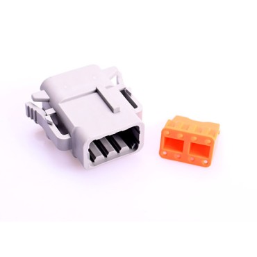 WM-8S Автомобильный разъем WEDGE LOCK, 8P, PLG, ORG, DTM