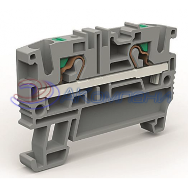 Проходная клемма 2 точки подключения на 4 кв.мм (замена на VPR-4-GY)