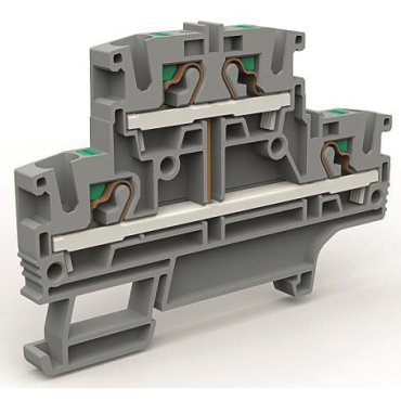 Двухярусная клемма с объединенными ярусами на 4 кв.мм синяя (замена на VPRTT-4-PV-BU)