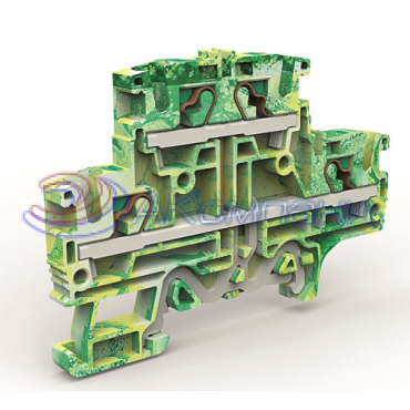 Двухуровневая клемма заземления на 4 кв.мм (замена на VPRTT-4-PE-YG)