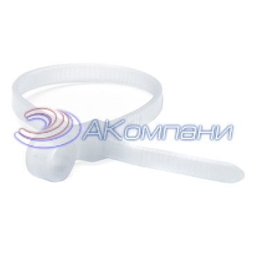 Хомут P6.6 с монтажным отверстием M5, белый 4,8x200