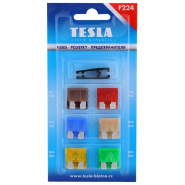 Предохранители Tesla набор ATO (5-30А, 12шт.)+щипцы, F224