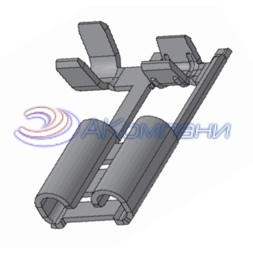 Ф57.732.091 Наконечник гнездовой 6,3мм, сечение 0,5-1мм2 (с боковым креплением провода), Ол (8011)