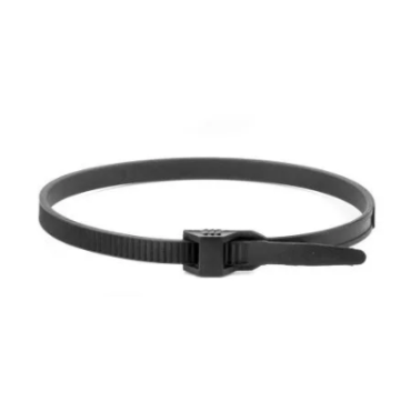 Хомут P12 гибкий, чёрный, 7,6х380