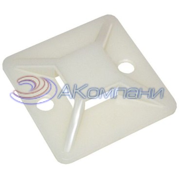 Площадка самоклеящаяся под хомуты IEK, белая 20x20, 100 шт. UHP30-20-100