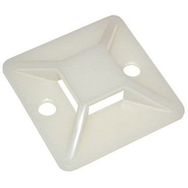 Площадка самоклеящаяся под хомуты IEK, белая 25x25, 100 шт. UHP30-25-100