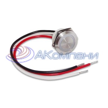 КАВ1-25-Б Кнопка антивандальная (без фиксации) с белой подсветкой 25мм (Энергомаш)