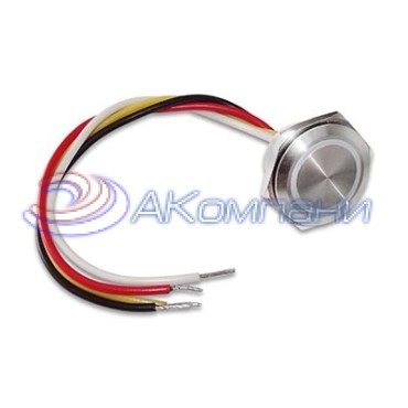 КАВ2-30-Б Кнопка антивандальная (с фиксацией) с белой подсветкой 30мм (Энергомаш)