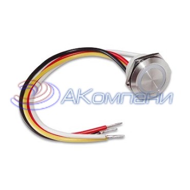 КАВ2-25-Б Кнопка антивандальная (с фиксацией) с белой подсветкой 25мм (Энергомаш)