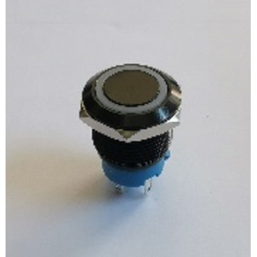 Антивандальная кнопка Sc-984 (Ч), 5c, d=19мм 12V С подсветкой, синий