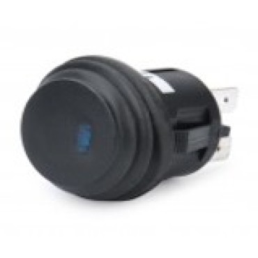 Нажимная кнопка Sc-777-D, 3c 12V Влагозащита, синий