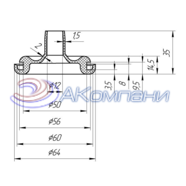 Втулка для монтажа проводов к фарам нового а/м «Валдай» КР-127