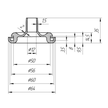 Втулка для монтажа проводов к фарам нового а/м «Валдай» КР-127