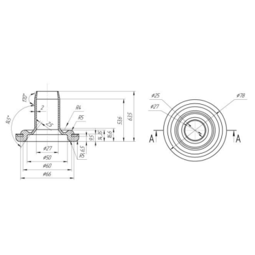 Втулка для монтажа электрожгута из кабины в моторный отсек а/м «Газель-Некст» КР-125