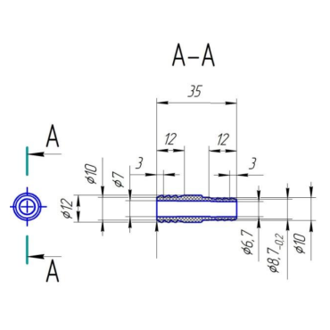 Втулка переходная для соединения трубок ТВ-40 диаметрами 10мм и 12мм КР-215 (аналог 53-3726180)