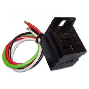 Колодка реле с проводами, 4 контакта с креплением КРК4