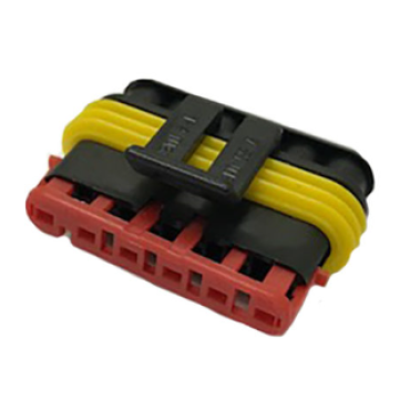 ЖНСК434432.023 Корпус разъема Superseal 1.5, розетка, 6pin (без контактов), аналог 282090 АМР