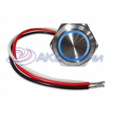 РЕГТАЙМ9-С Реле времени с антивандальной кнопкой и синей подсветкой 12/24V (Энергомаш)