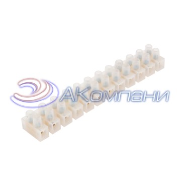 Клеммная колодка винтовая KВ-12 (4-12 мм²), ток 16 A, полиэтилен белый (ЗВИ) REXANT