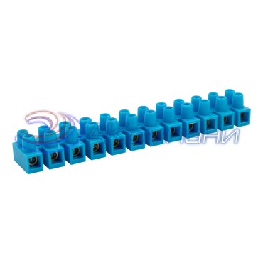 Клеммная винтовая колодка KВ-12 4-12, ток 16 A, полипропилен синий REXANT (10 шт./уп.)