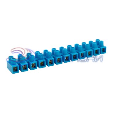 Клеммная винтовая колодка KВ-16 6-16, ток 30 A, полипропилен синий REXANT (10 шт./уп.)