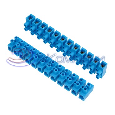 Клеммная винтовая колодка KВ-40 25-40, ток 100 A, полипропилен синий REXANT (10 шт./уп.)