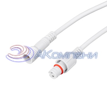 Соединительный кабель 2-контактный (2pin) герметичный (IP67) 2х0.35 мм² белый REXANT