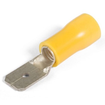 Наконечник плоский изолированный (папа), сечение провода 2,5-6,0 мм² d=6,3 мм 1862000/1862009 MTA