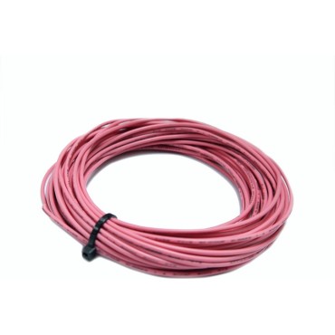 Провод гибкий силиконовый 26AWG, 0,12 мм2, 10м розовый
