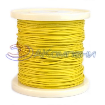 Провод гибкий силиконовый 20AWG, 0,5 мм2, 100м желтый