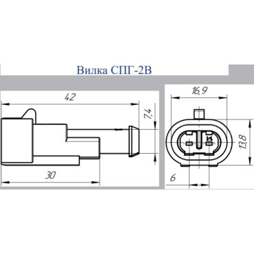 Ф5.3723.018 СПГ-2В Вилка прямоугольная