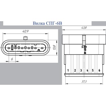 Ф5.3723.026 СПГ-6В Вилка прямоугольная