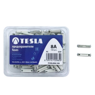 Предохранители Tesla CONTINENTAL FC 8А (100шт), FC8A.100