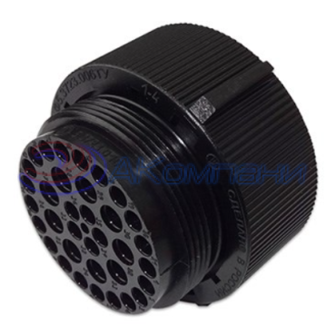 СЦБ-35Вч Вилка байонетная 35 контактов, с черной гайкой (аналог 7811222 schlemmer)