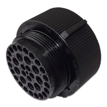 СЦБ-35Вч Вилка байонетная 35 контактов, с черной гайкой (аналог 7811222 schlemmer)