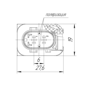 Вилка кабельная СПГ2-2В2,8с